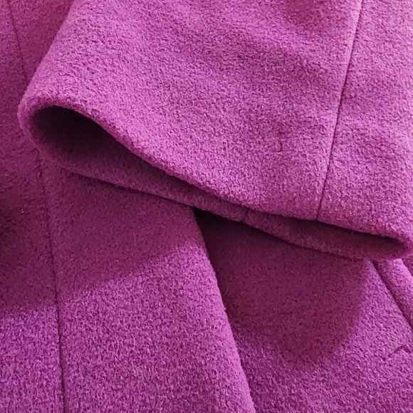 TALBOTS Women's Plum Wool Coat | GREAT CONDITION - Size 10 - Picture 7 of 11